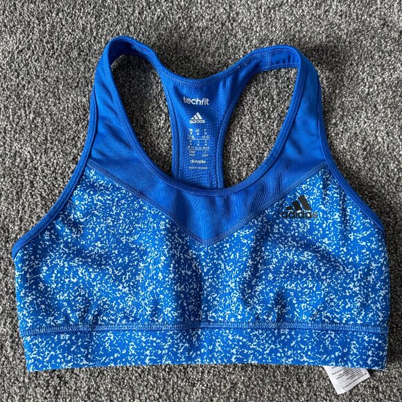 adidas Other - NWT Adidas Sports Bra Women's Climalite  Techfit Bra Size M Blue